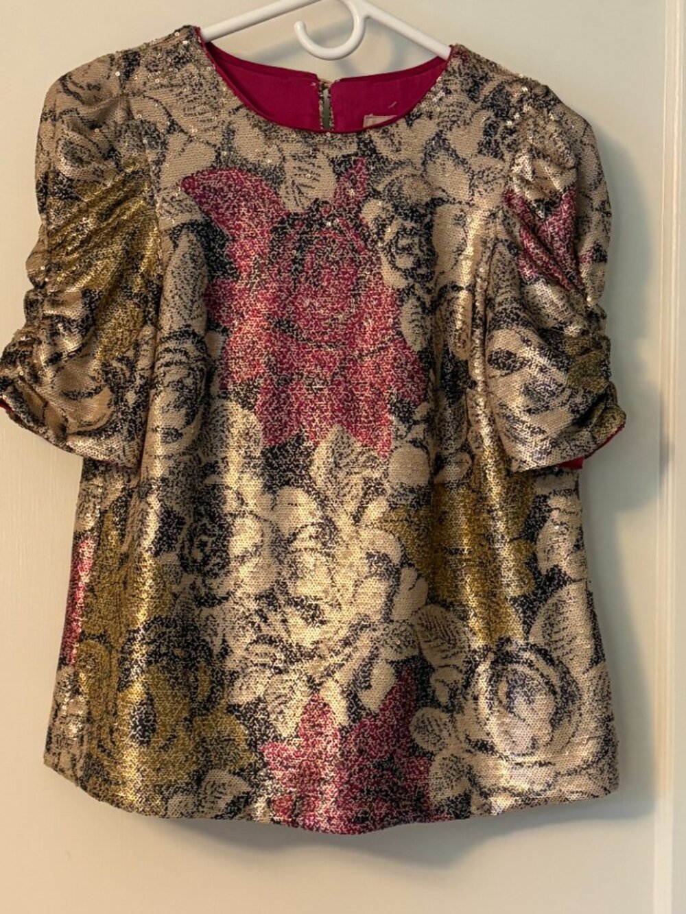 By Anthropologie Marie sequined blouse size 0 evening party event bohemian